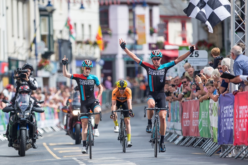 Tom Stewart from Madison Genesis sprints to victory at the Grand Prix of Wales Tom Stewart from Madison Genesis sprints to victory at the Grand Prix of Wales