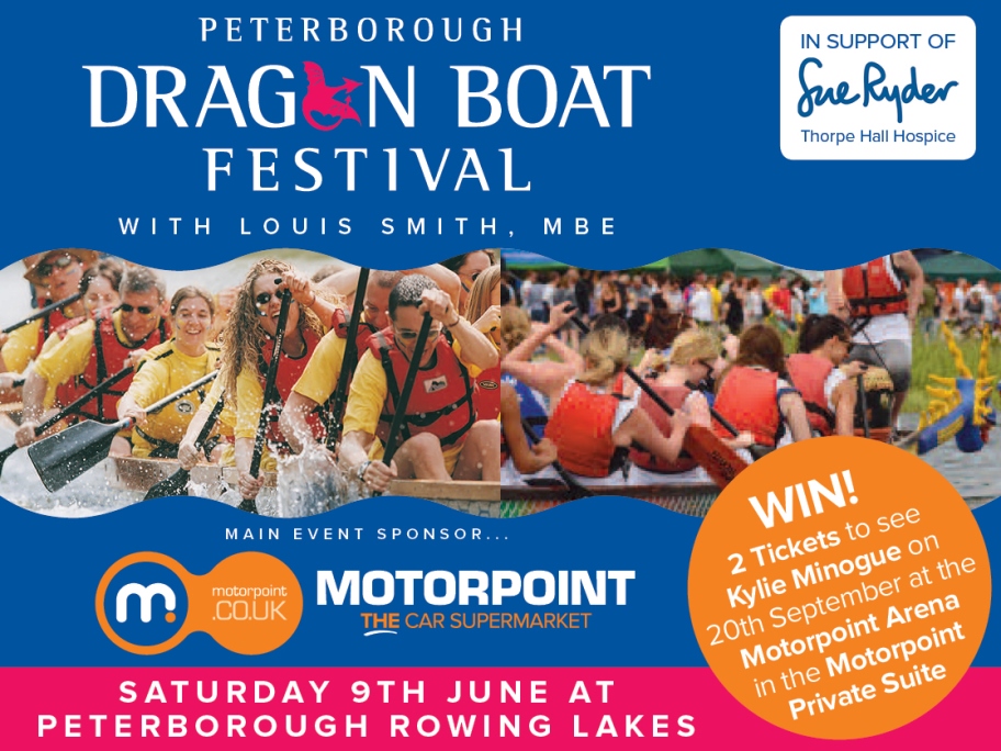 Motorpoint offers visitors to Peterborough Dragon Boat Festival chance to win Kylie VIP tickets Motorpoint offers visitors to Peterborough Dragon Boat Festival chance to win Kylie VIP tickets