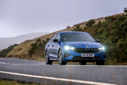 2025 Skoda Octavia vRS hatch front driving low