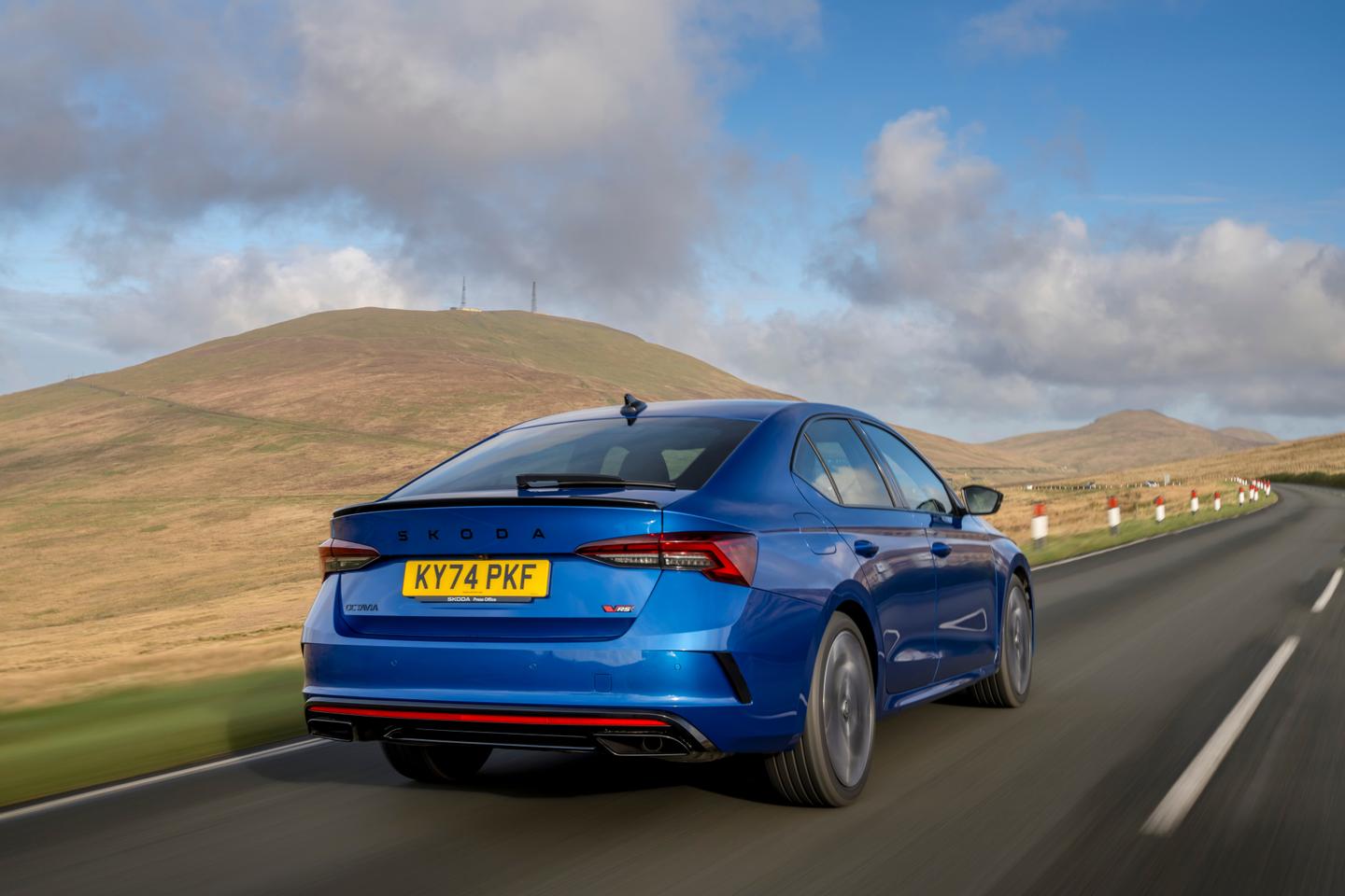 2025 Skoda Octavia vRS hatch rear driving