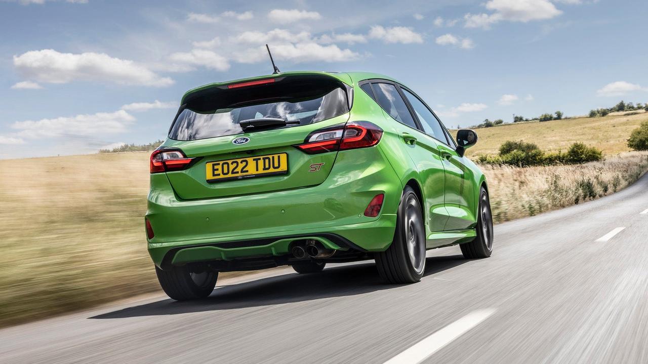 Ford Fiesta ST driving rear view