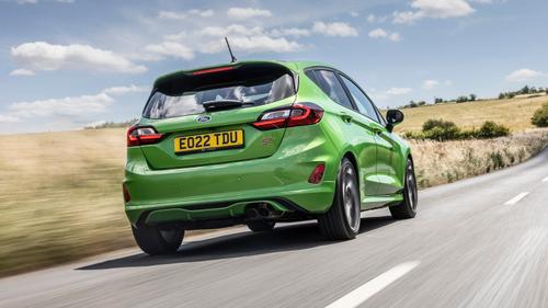Ford Fiesta ST driving rear view
