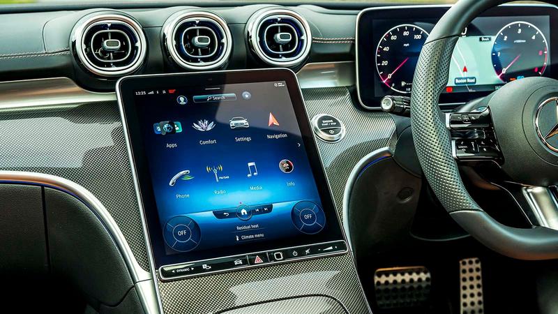 
Mercedes C-Class interior MBUX infotainment system