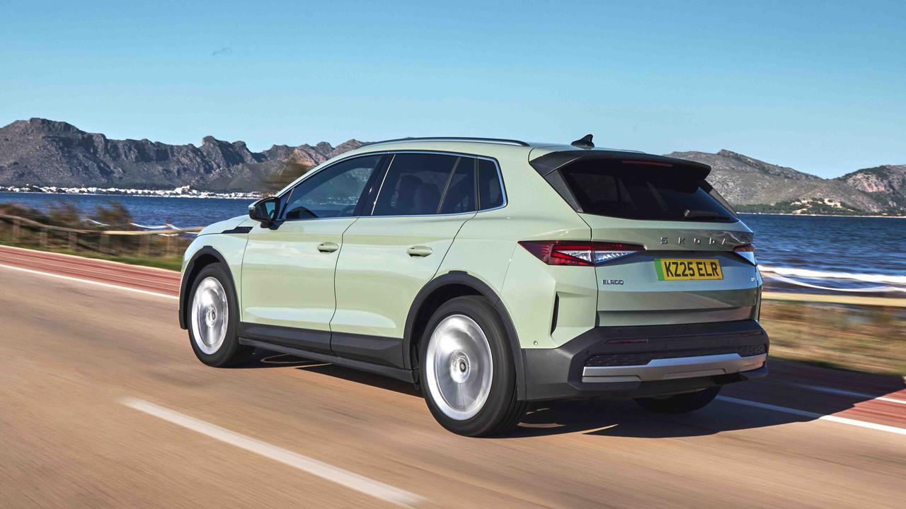 Skoda Elroq driving rear view