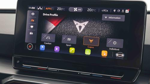 Cupra Leon drive modes screen