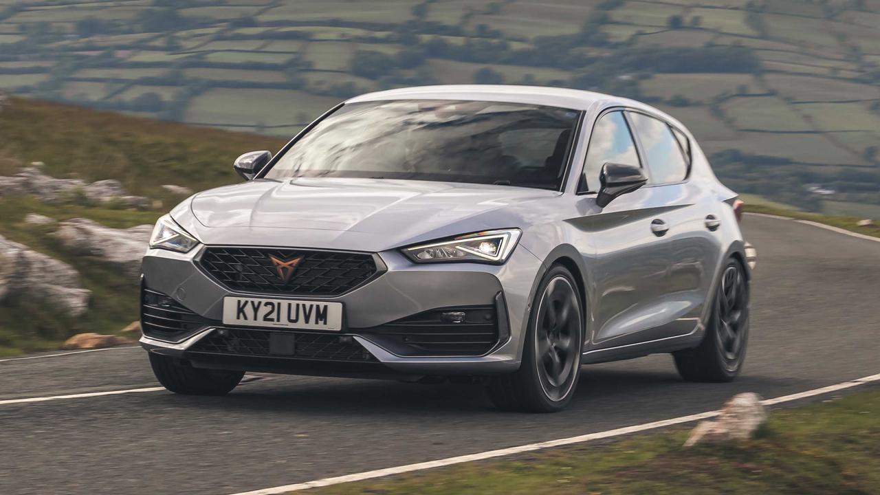 Cupra Leon driving front view