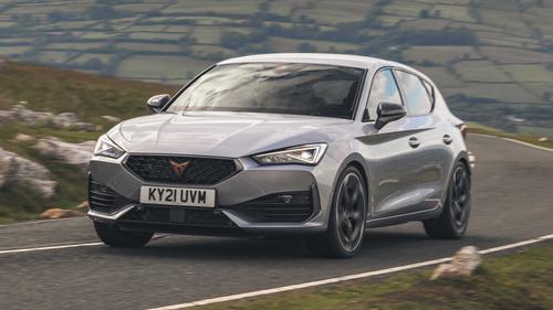 Cupra Leon driving front view