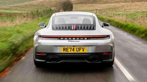 Porsche 911 driving – rear end view