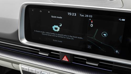Hyundai Ioniq 6 screen showing 'quiet mode'