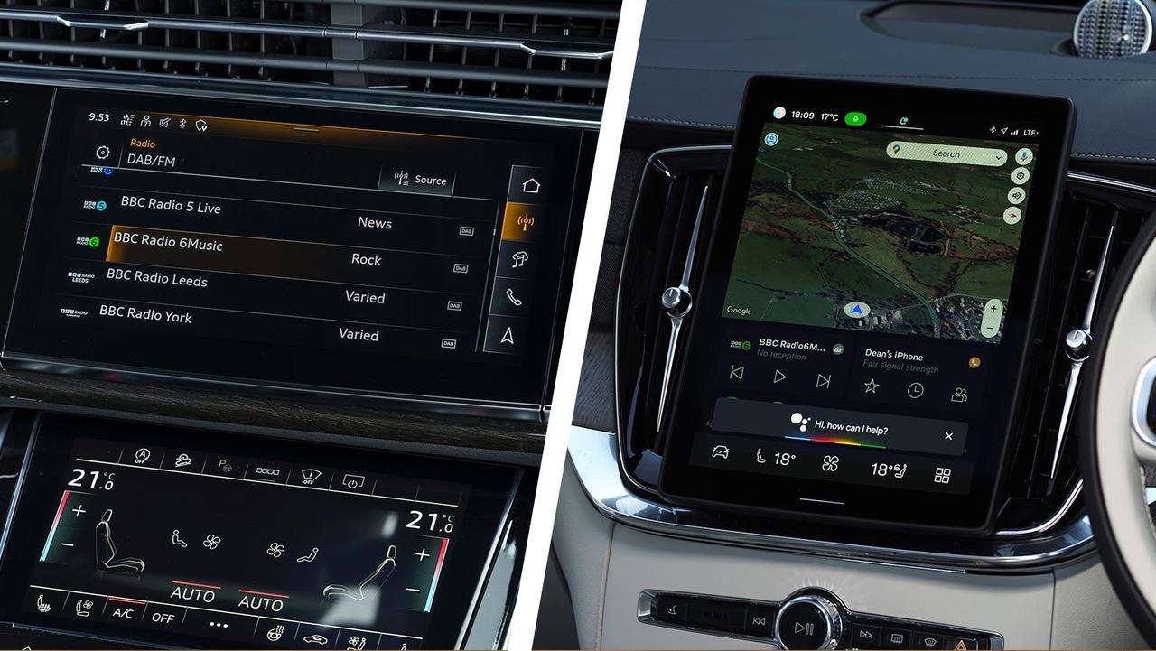 Audi Q7 vs Volvo XC90 screens
