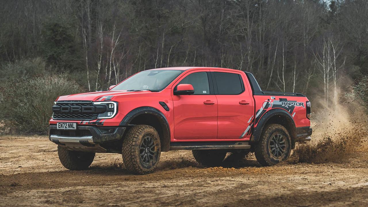 Ford Ranger Raptor in orange