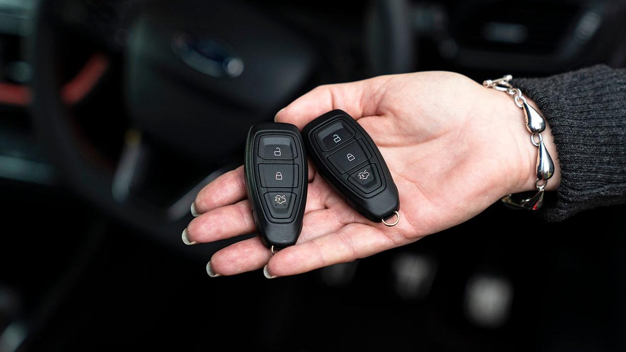 Ford keyfobs in hand