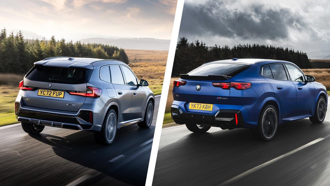 BMW x1 vs x2 rear driving comparison