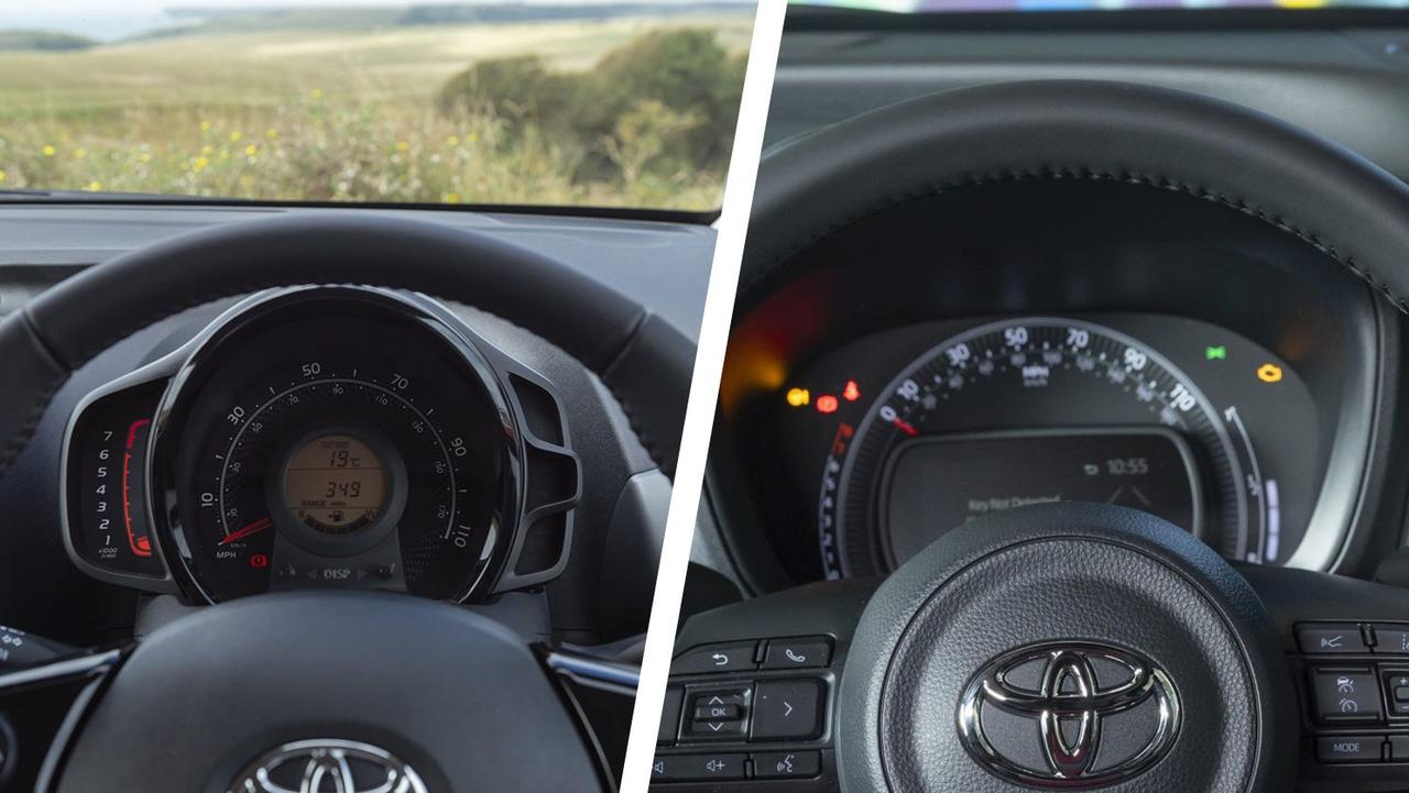 Toyota Aygo vs Aygo X – driver's dials