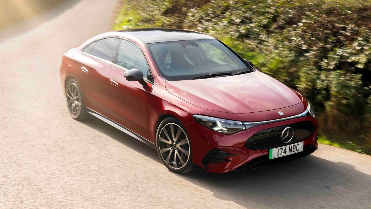 New Mercedes CLA driving around corner