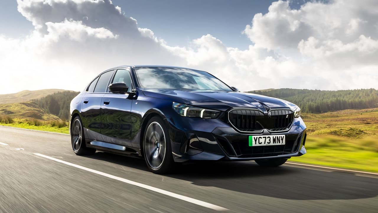 BMW i5 in dark blue