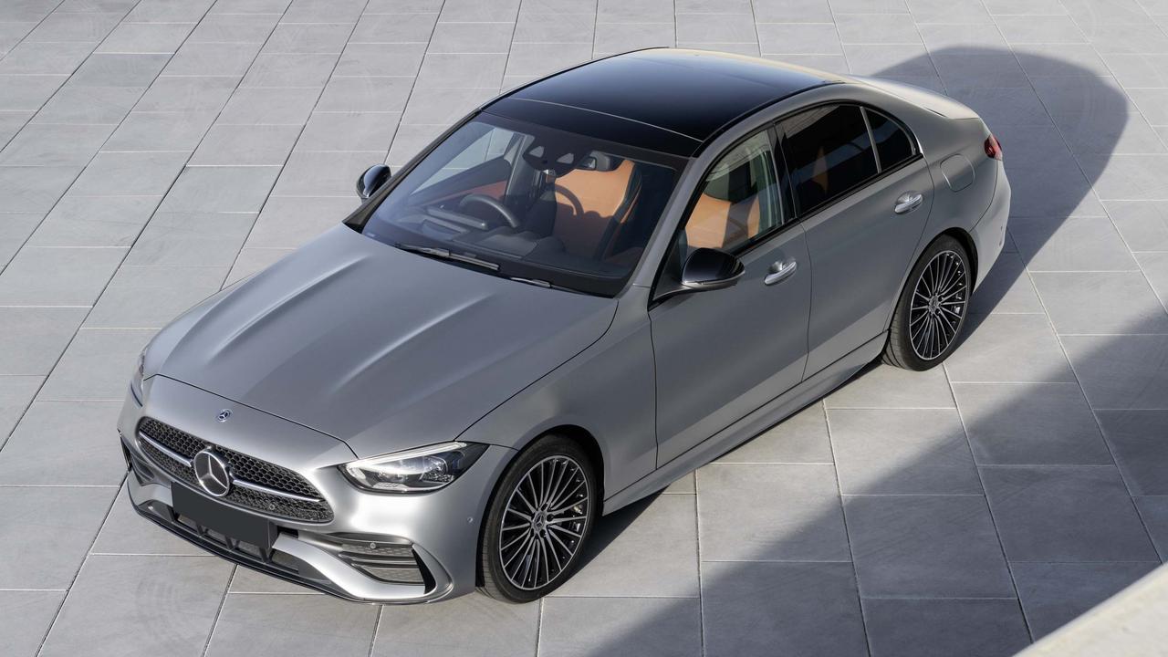 Mercedes C-Class top view showing sunroof