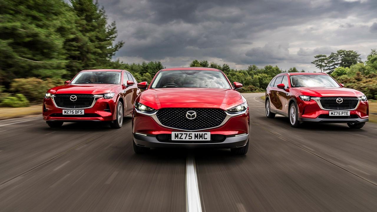 Mazda SUV lineup front on