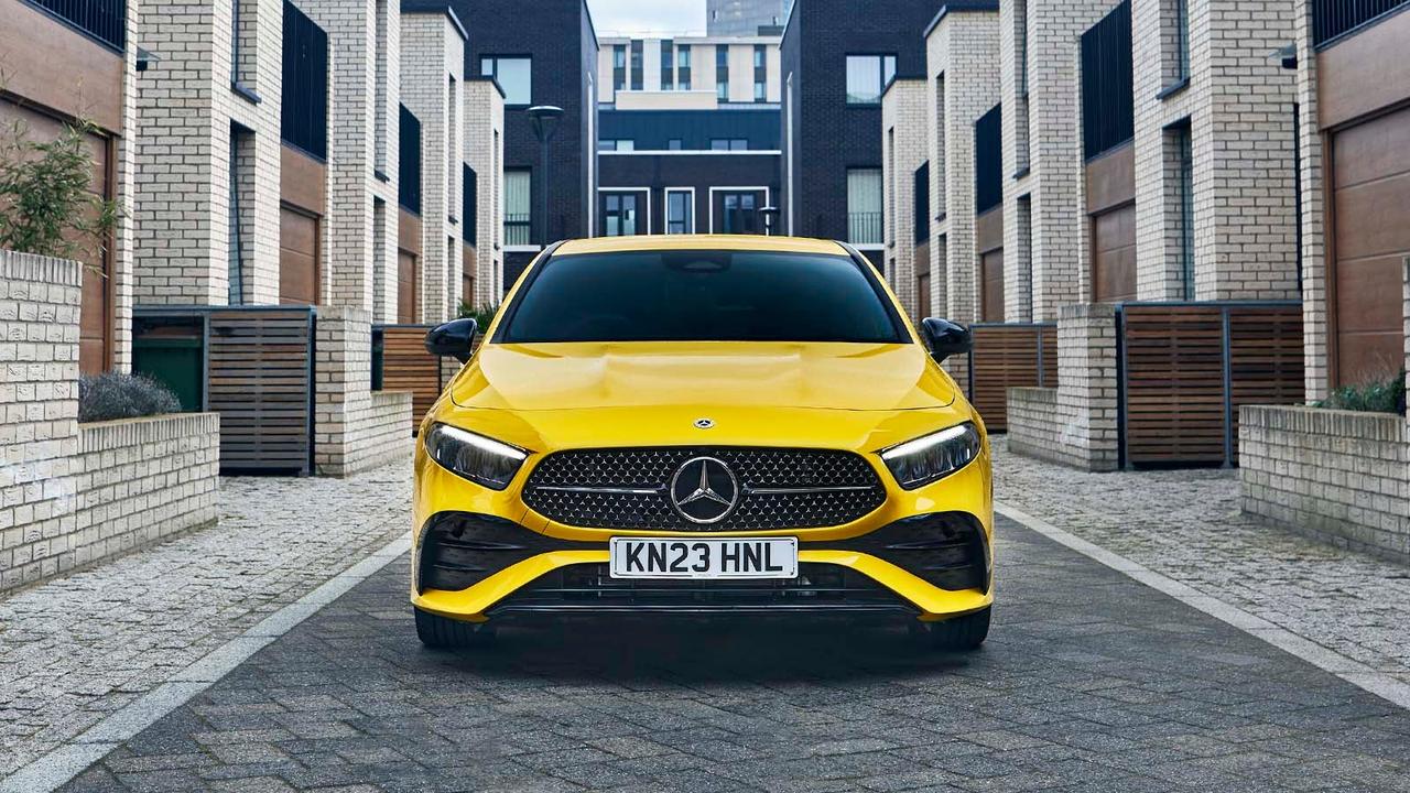 Mercedes A-Class in yellow, front