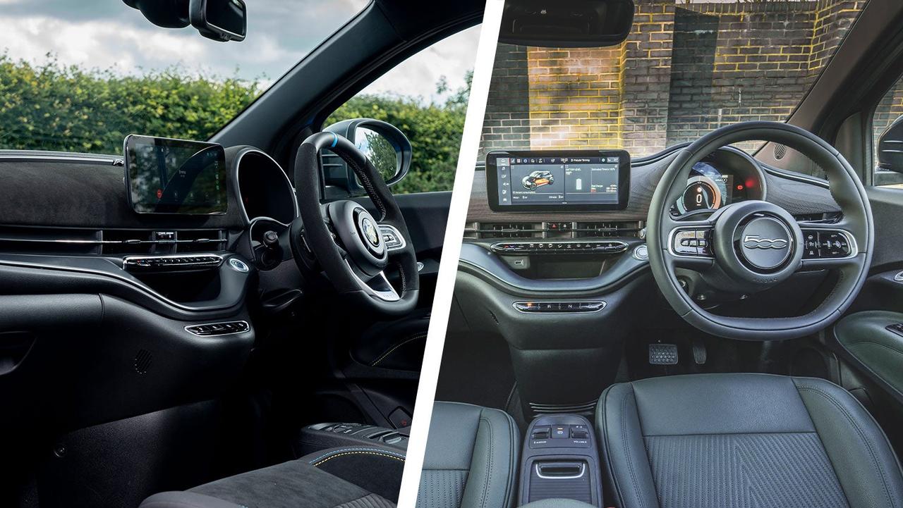 Abarth 500 vs Fiat 500 interior