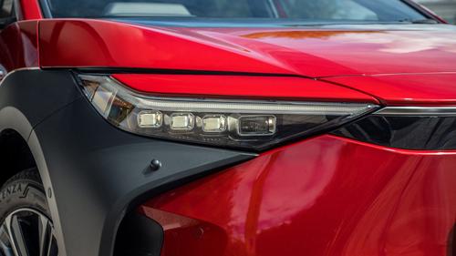 Toyota bZ4X review headlight detail