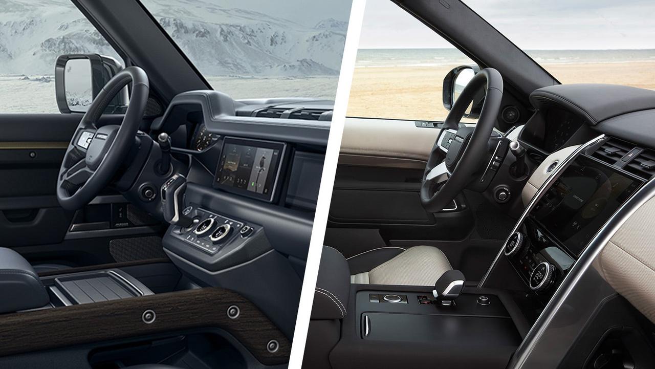 Land Rover Defender vs Discovery – interior