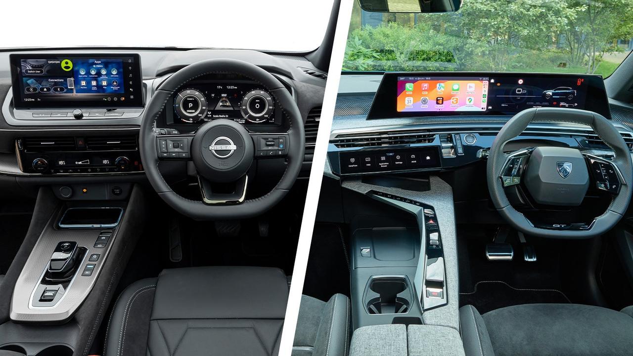 Nissan Qashqai vs Peugeot 3008 interior