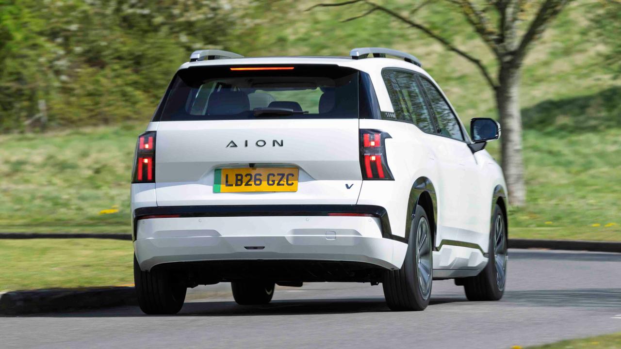 Aion V braking, rear view