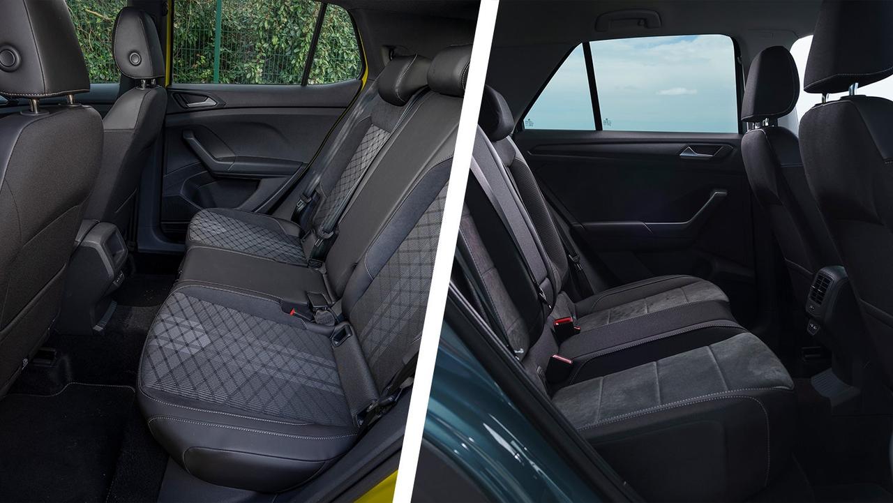 VW T-Cross vs T-Roc rear seats