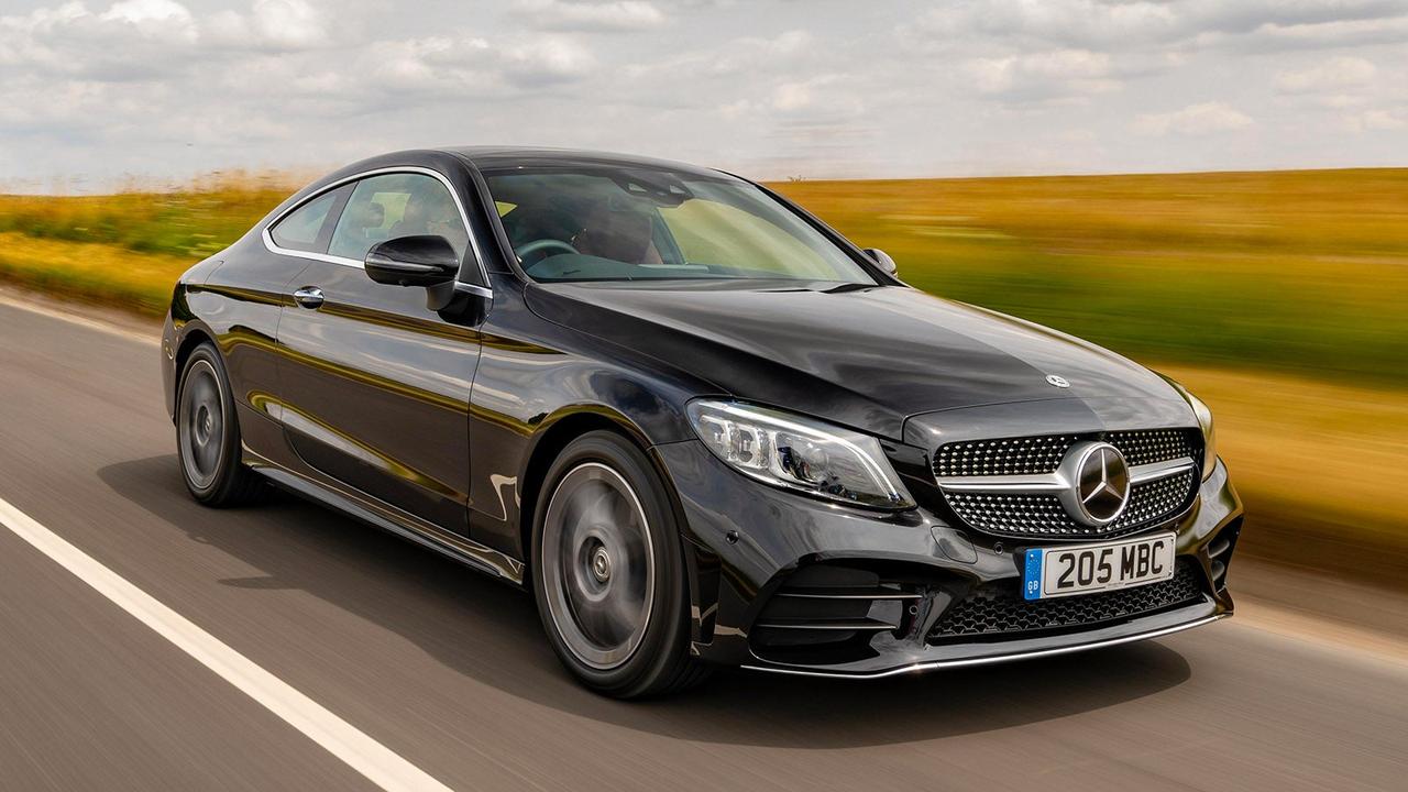 Mercedes C-Class Coupe driving