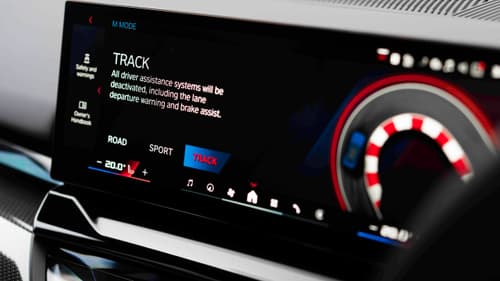BMW M5 track mode screen