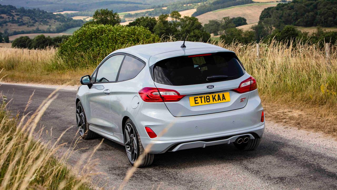 Silver Ford Fiesta ST rear view