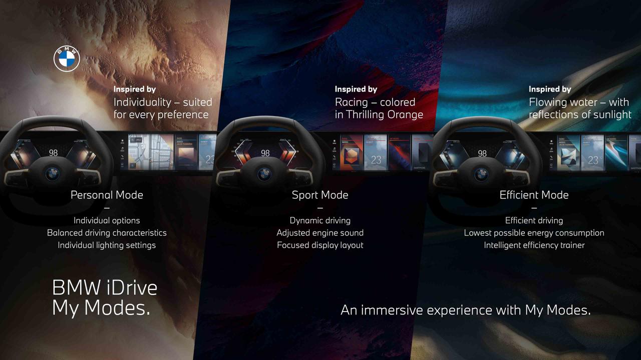 BMW Driving Modes infographic