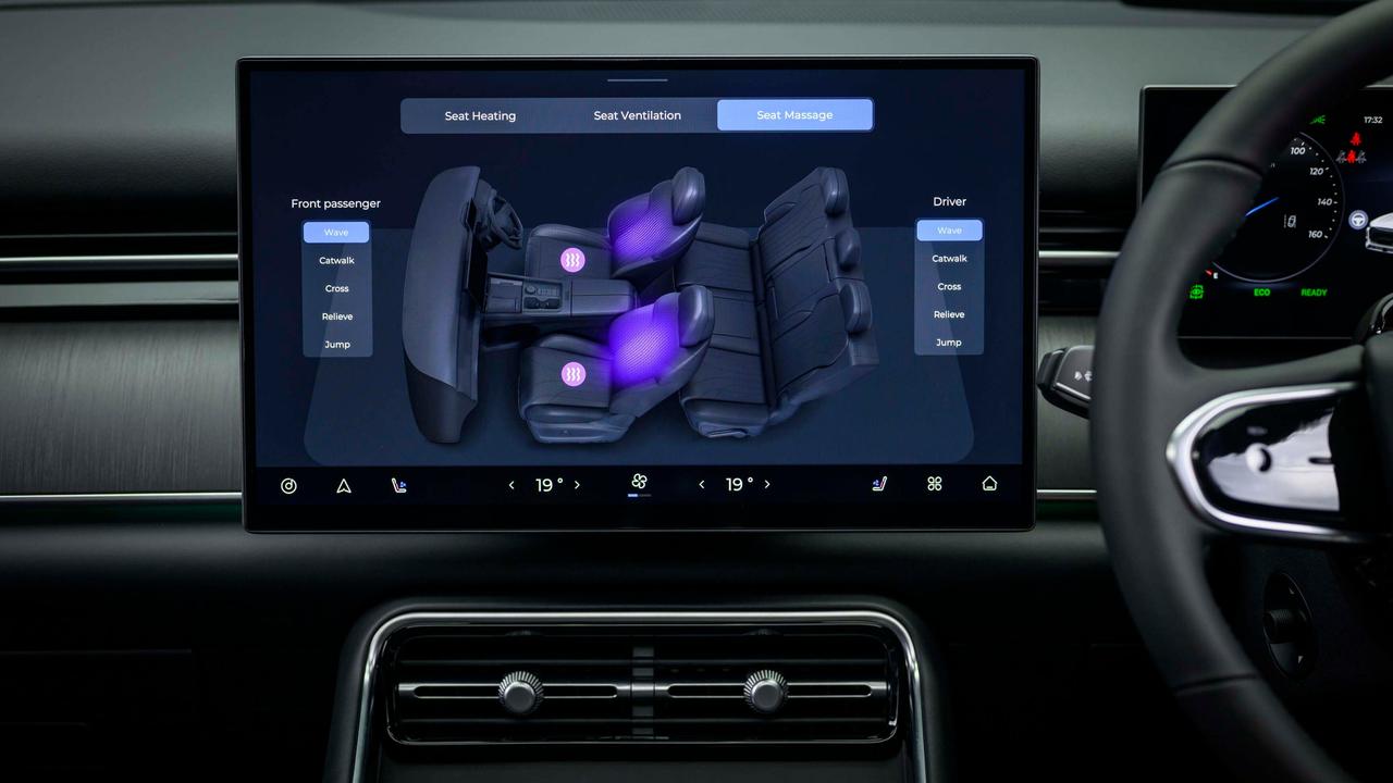 Chery Tiggo 9 reveal seat massage controls