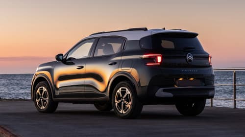Citroen C3 Aircross rear/side view in sunset