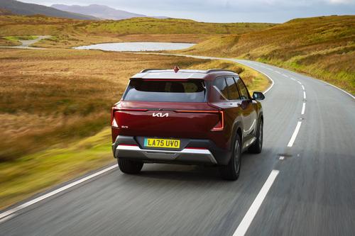 Kia ev5 driving rear