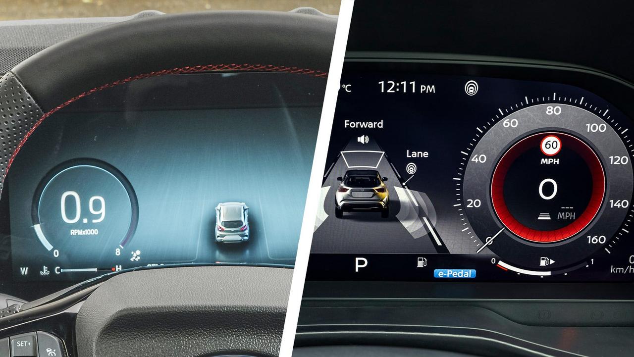 Ford Puma vs Nissan Juke – driver's dials