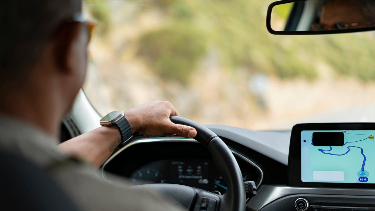 Man driving a car in Portugal
