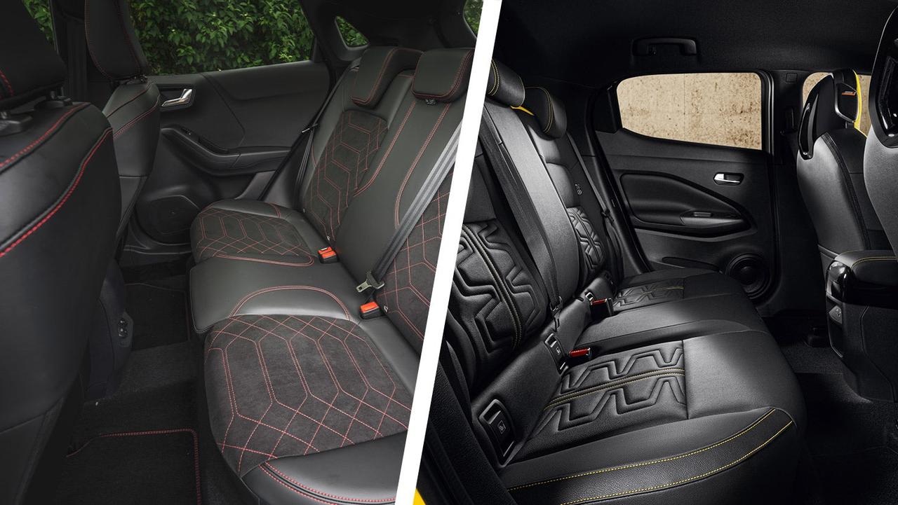 Ford Puma vs Nissan Juke – rear seats