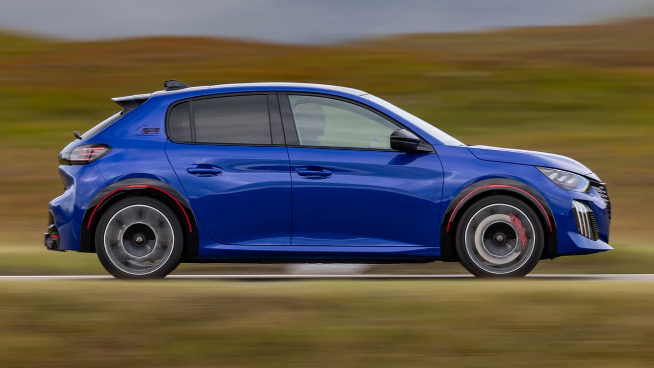 Peugeot E-208 GTi driving side view