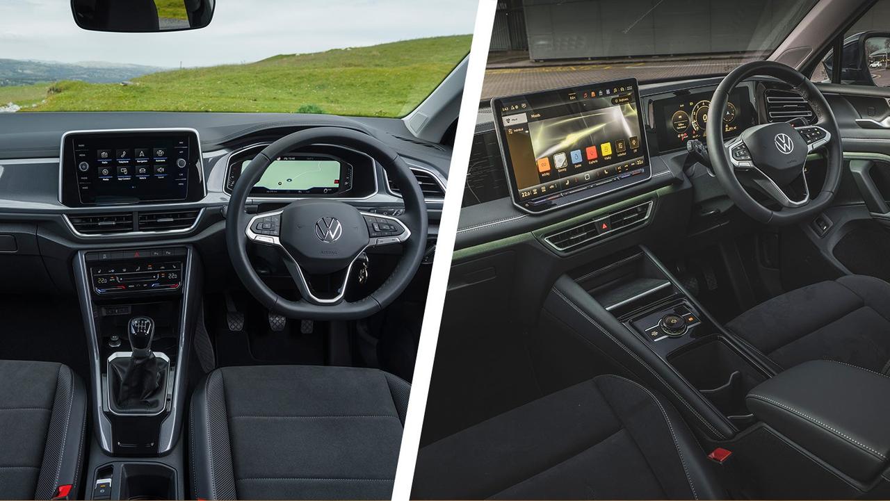 Volkswagen T-Roc vs Tiguan interior