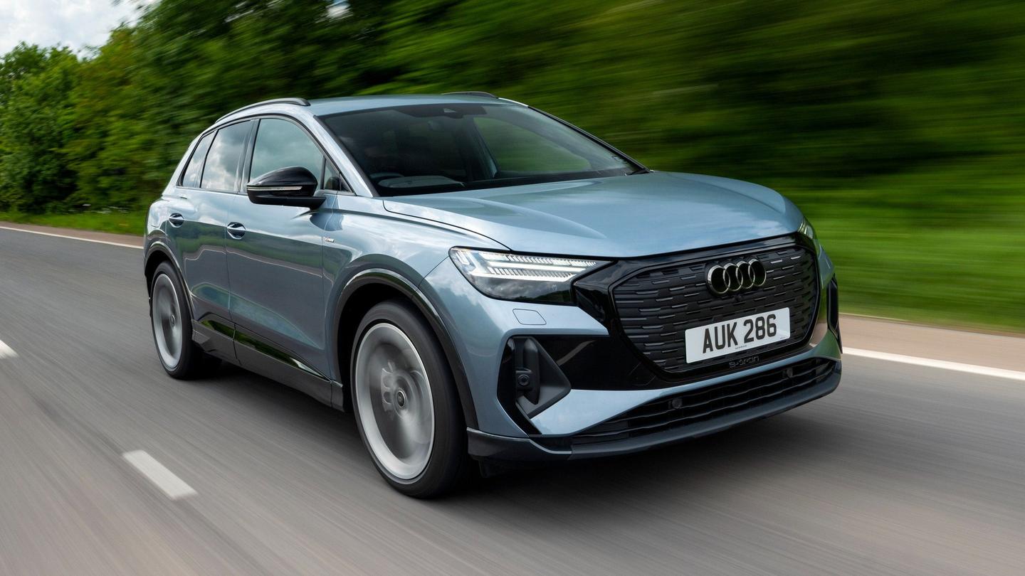 Audi Q4 driving
