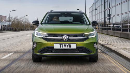 Volkswagen Taigo driving front view