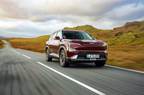 Kia ev5 driving front