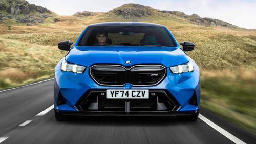 BMW M5 driving front view