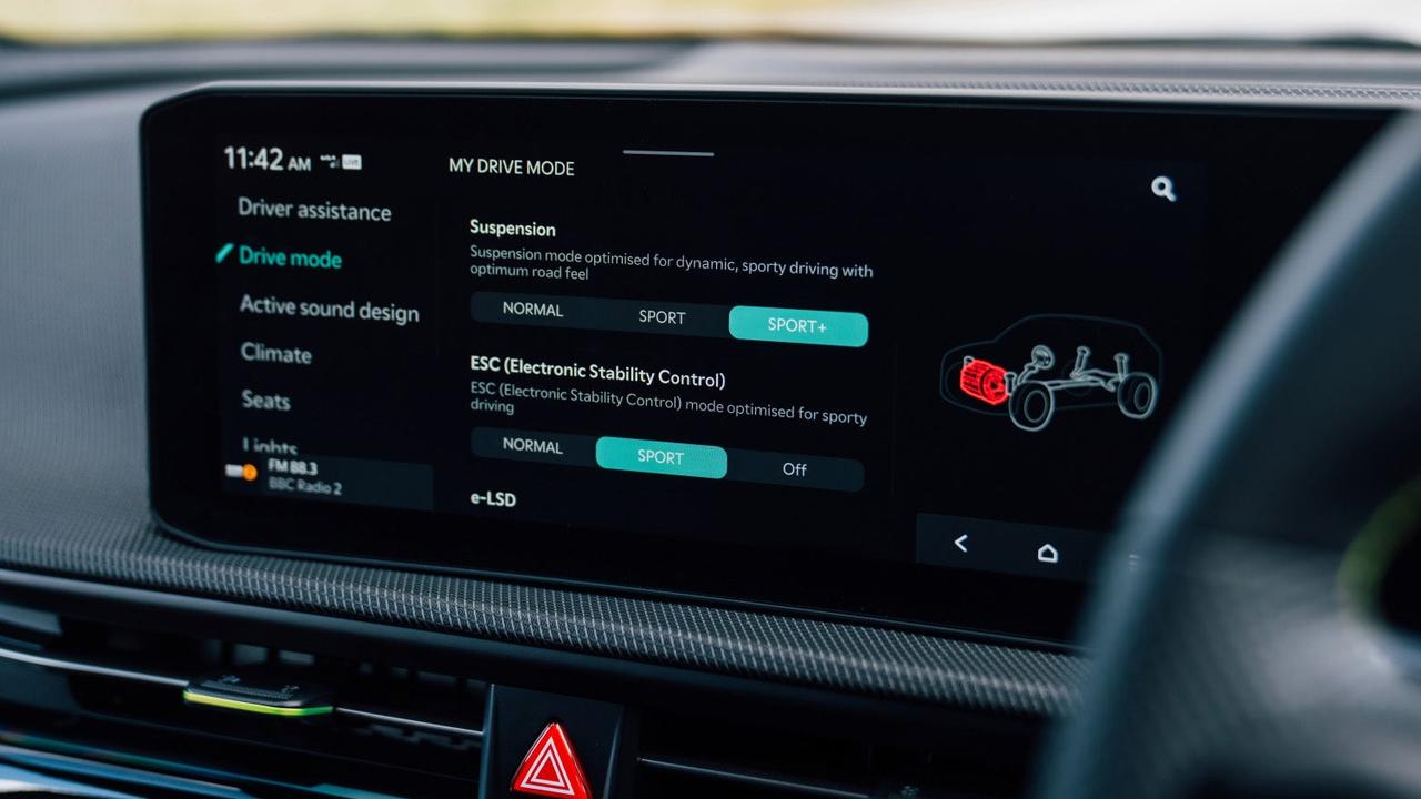 Kia MyDrive mode screen