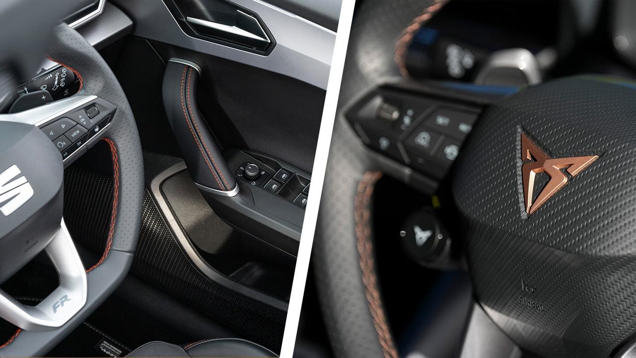 SEAT Leon vs Cupra Leon interior detail