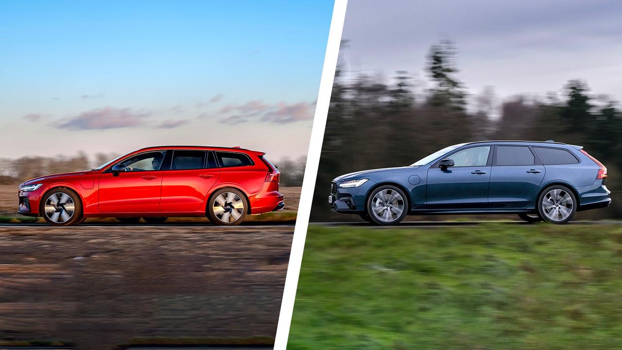 Volvo V60 vs V90 – side, driving