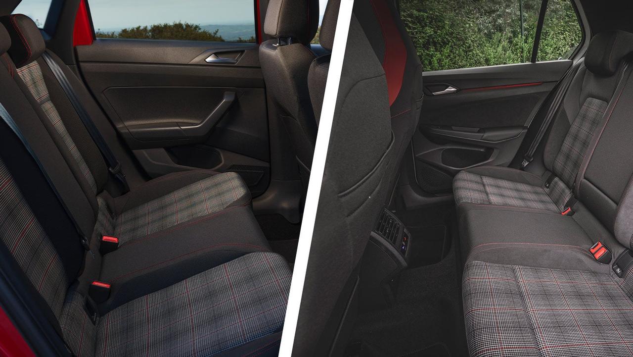 Volkswagen Polo GTI vs Golf GTI – rear seats