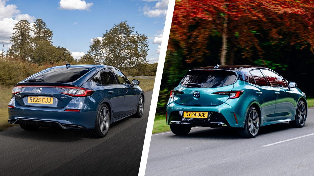 Honda vs Toyota – Civic vs Corolla – rear three quarter